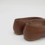 Stivali Essenza slip-on ballet flat in brown leather