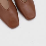 Stivali Essenza slip-on ballet flat in brown leather