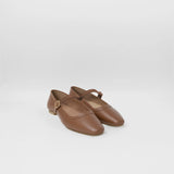 Stivali Eterna mary jane ballet flat in brown leather