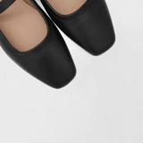 Stivali Eterna mary jane ballet flat in black leather