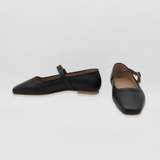 Stivali Eterna mary jane ballet flat in black leather