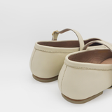 Stivali Eterna mary jane ballet flat in ivory leather womens shoes