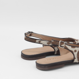 Stivali Incanto sling back flats in tan x white cowhide