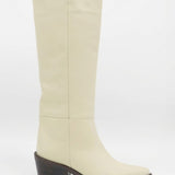 Stivali Eleganza knee-high boots in ivory leather