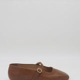 Stivali Eterna mary jane ballet flat in brown leather