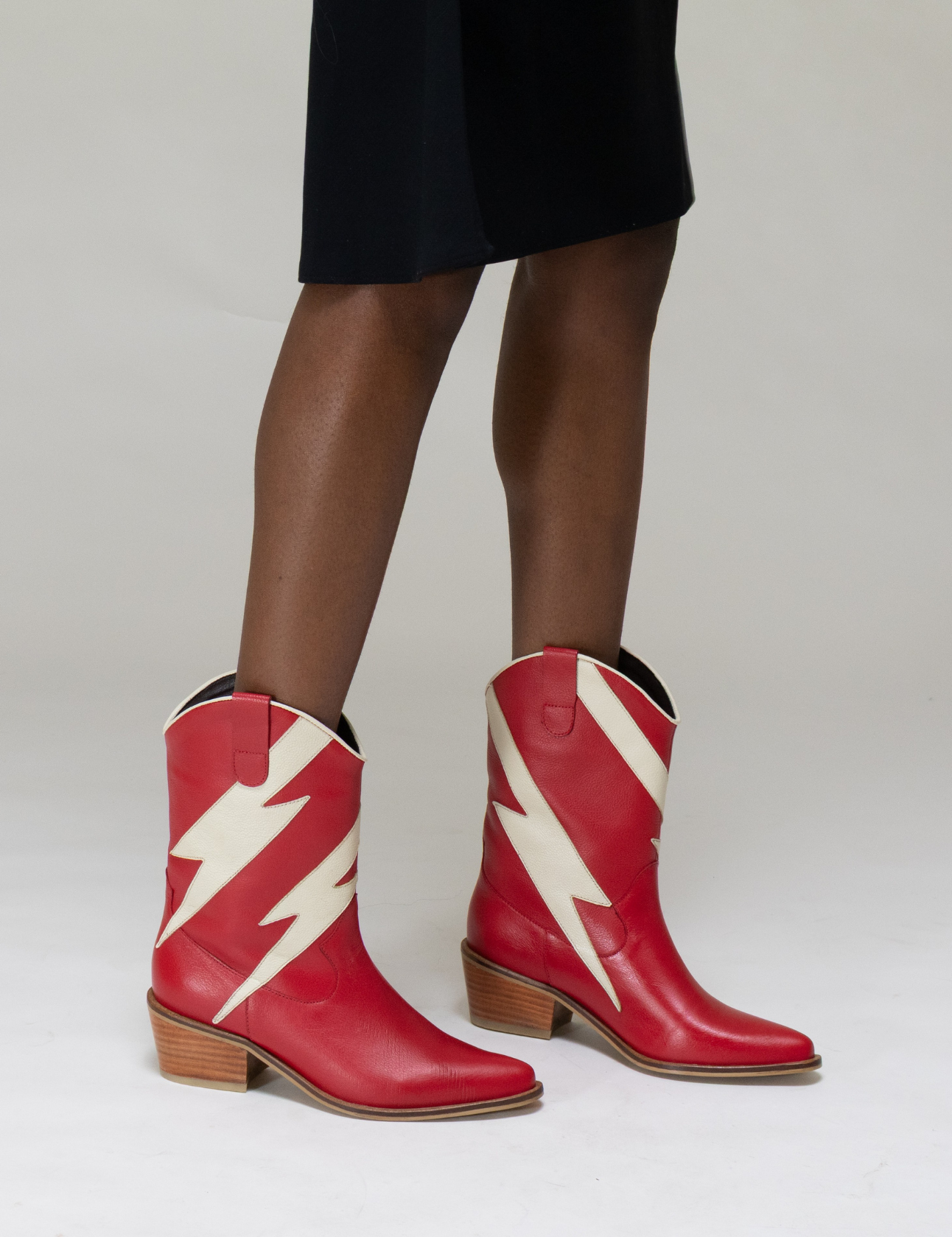 Stivali Idol western cowboy boots in red leather women's shoes