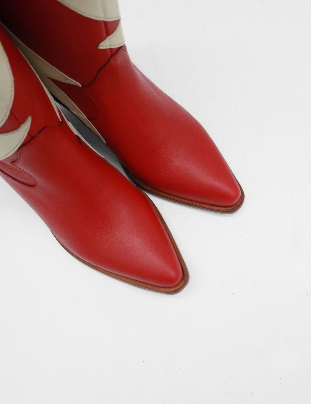 Idol Western Cowboy boots in Red leather women's shoes
