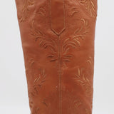 Jolene western cowboy boots in tan leather women's shoes