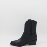 Juniper western cowboy boots in black leather womens shoes