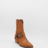 Juniper western cowboy boots in cognac leather womens shoes