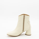 Kofan ankle boots in off white leather womens shoes