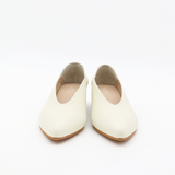Louvre slip-on loafers in off white leather womens shoes