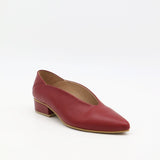 Louvre slip-on loafers in red leather womens shoes