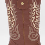 Loyal western cowboy boots in brown leather women's shoes