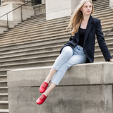 Stivali Maku oxford flats in red leather women's shoes