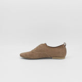Maku oxford flats in tan mocha suede women's shoes