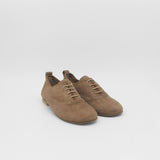Maku oxford flats in tan mocha suede women's shoes