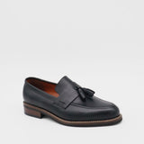 Manhattan loafers in black leather mens shoes