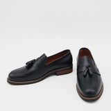 Manhattan loafers in black leather mens shoes