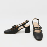 Marie mary janes in black leather womens shoes