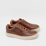 Martini sneakers in tan leather mens shoes