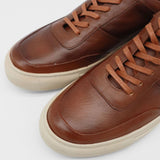 Martini sneakers in tan leather mens shoes