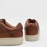 Martini sneakers in tan leather mens shoes