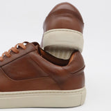 Martini sneakers in tan leather mens shoes