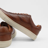 Martini sneakers in tan leather mens shoes