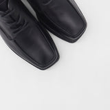 Milan platform lace-ups in black leather women's shoes