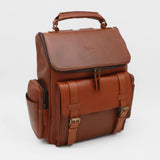 Generosity large backpack in tan cognac brown leather bags