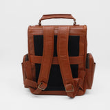 Generosity large backpack in tan cognac brown leather bags