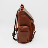 Generosity large backpack in tan cognac brown leather bags