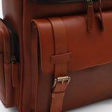 Generosity large backpack in tan cognac brown leather bags