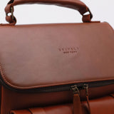 Generosity large backpack in tan cognac brown leather bags