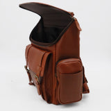 Generosity large backpack in tan cognac brown leather bags