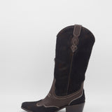 Nirvana western cowboy boots in brown cowhide leather womens shoes