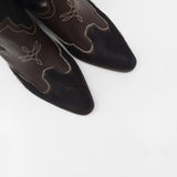 Nirvana western cowboy boots in brown cowhide leather womens shoes