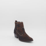 Nomad western cowboy booties in brown cowhide leather womens shoes