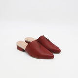 Pijao mules sandals in red leather womens shoes