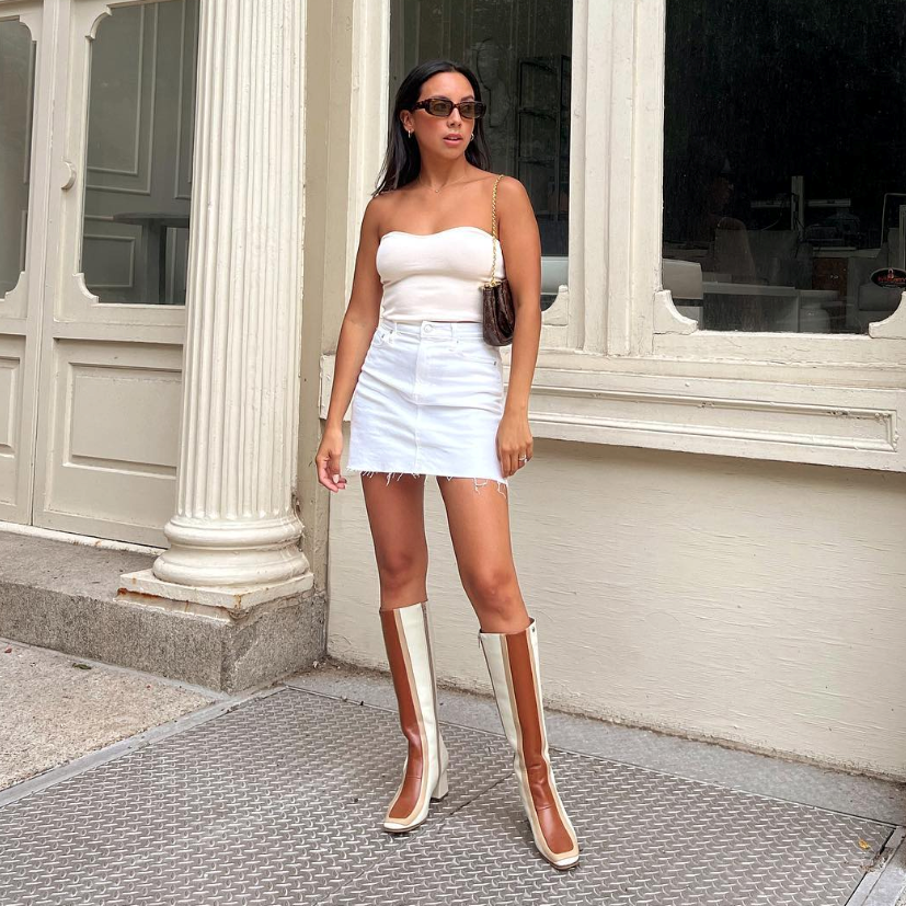 Ivory boots knee high shop