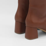 Revival knee high boots in brown leather womens shoes