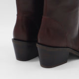 Runaway knee-high tall boots in mahogany leather women's shoes