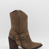 Rodeo western boots in mocha suede womens shoes