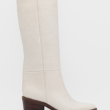 Stivali Eleganza knee-high boots in ivory leather