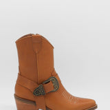 Juniper western cowboy boots in cognac leather womens shoes