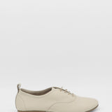 Maku oxford flats in ivory leather women's shoes