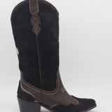Nirvana western cowboy boots in brown cowhide leather womens shoes