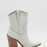 Strength western cowboy boots in ivory leather womens shoes