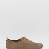 Maku oxford flats in tan mocha suede women's shoes